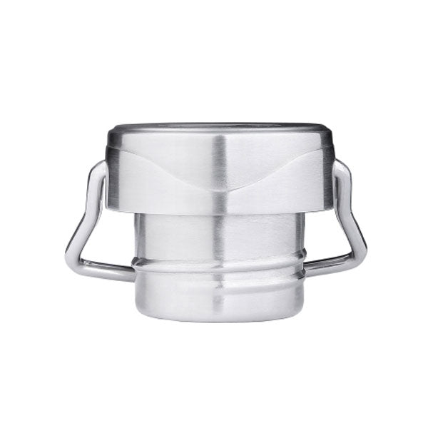 Hochwertiger Edelstahldeckel mit Bambus Einlage. Leicht und langlebig. A bottle for life.