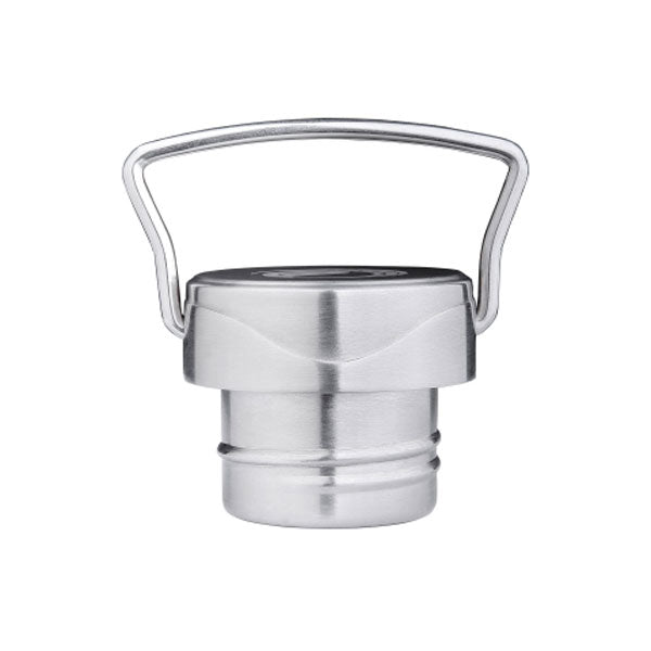 Hochwertiger Edelstahldeckel mit Bambus Einlage. Leicht und langlebig. A bottle for life.