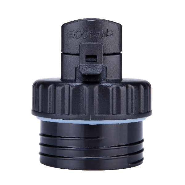 Hochwertiger PP Deckel mit kleiner Öffnung. Leicht und langlebig. Eine Flasche für das Leben.