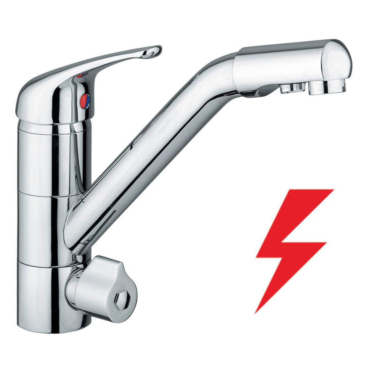 Wasserhahn Küche 3-Wege Siena Chrom Niederdruck