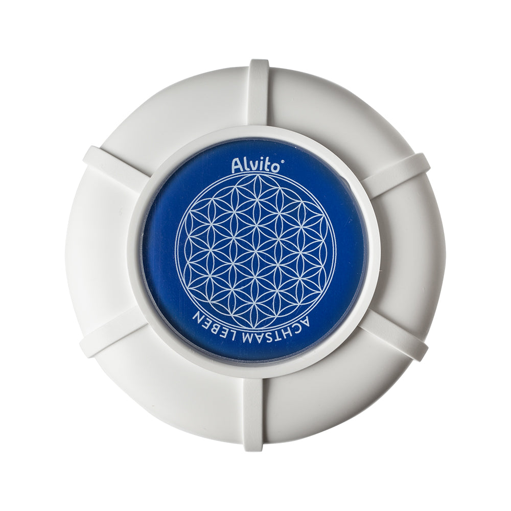 Filtergehäuse von oben mit Blume des Lebens