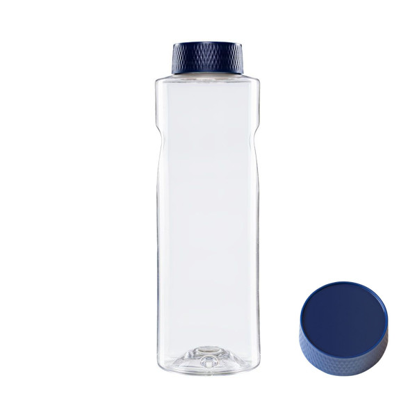 Tritan Flasche Premium klar/blau